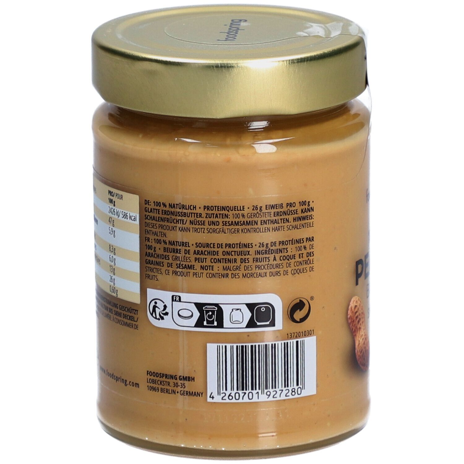 foodspring® CRUNCHY PEANUT BUTTER SMOOTH