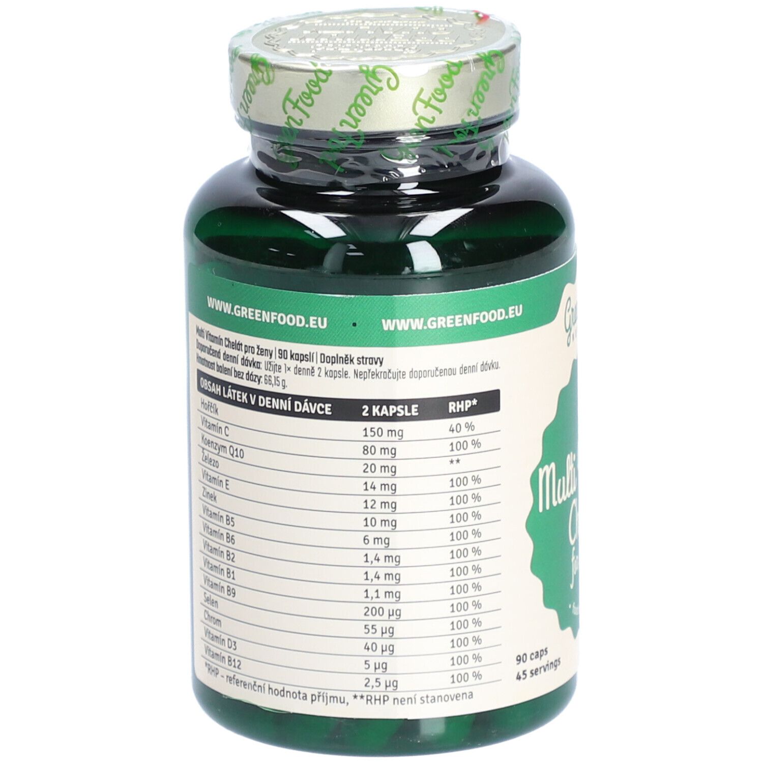 GreenFood NUTRITION Multi VitaMin Chelate for women
