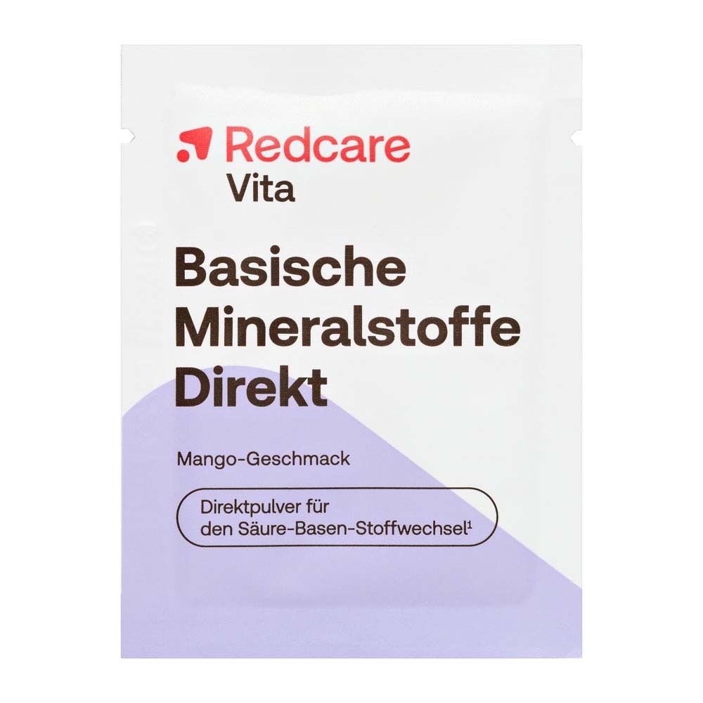 Sachet Redcare Basische Mineralstoffe Direkt. Aufdruck: Mango-Geschmack.