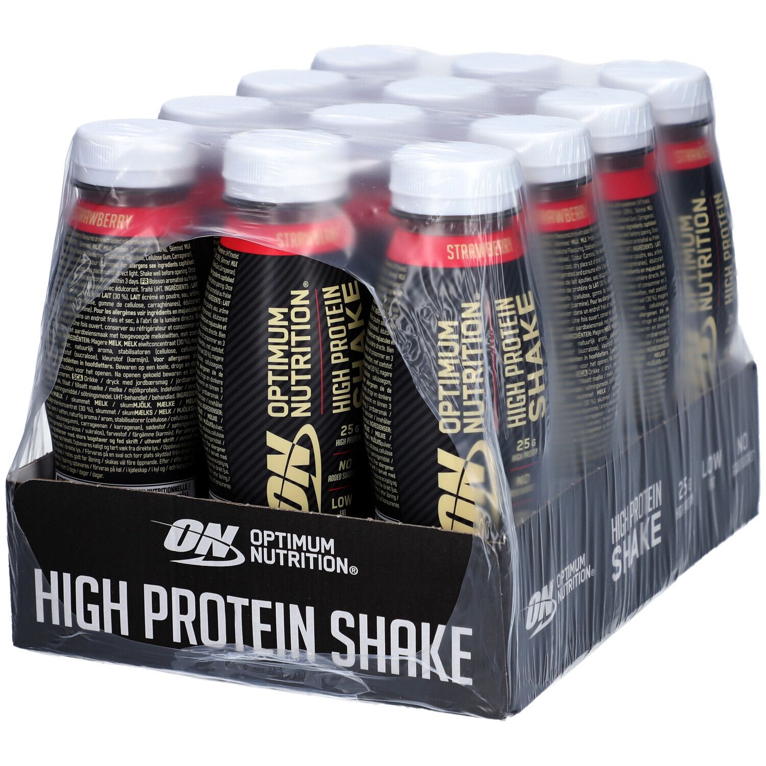 Optimum Nutrition High Protein Shake Strawberry 12x330 Ml Shop Apotheke