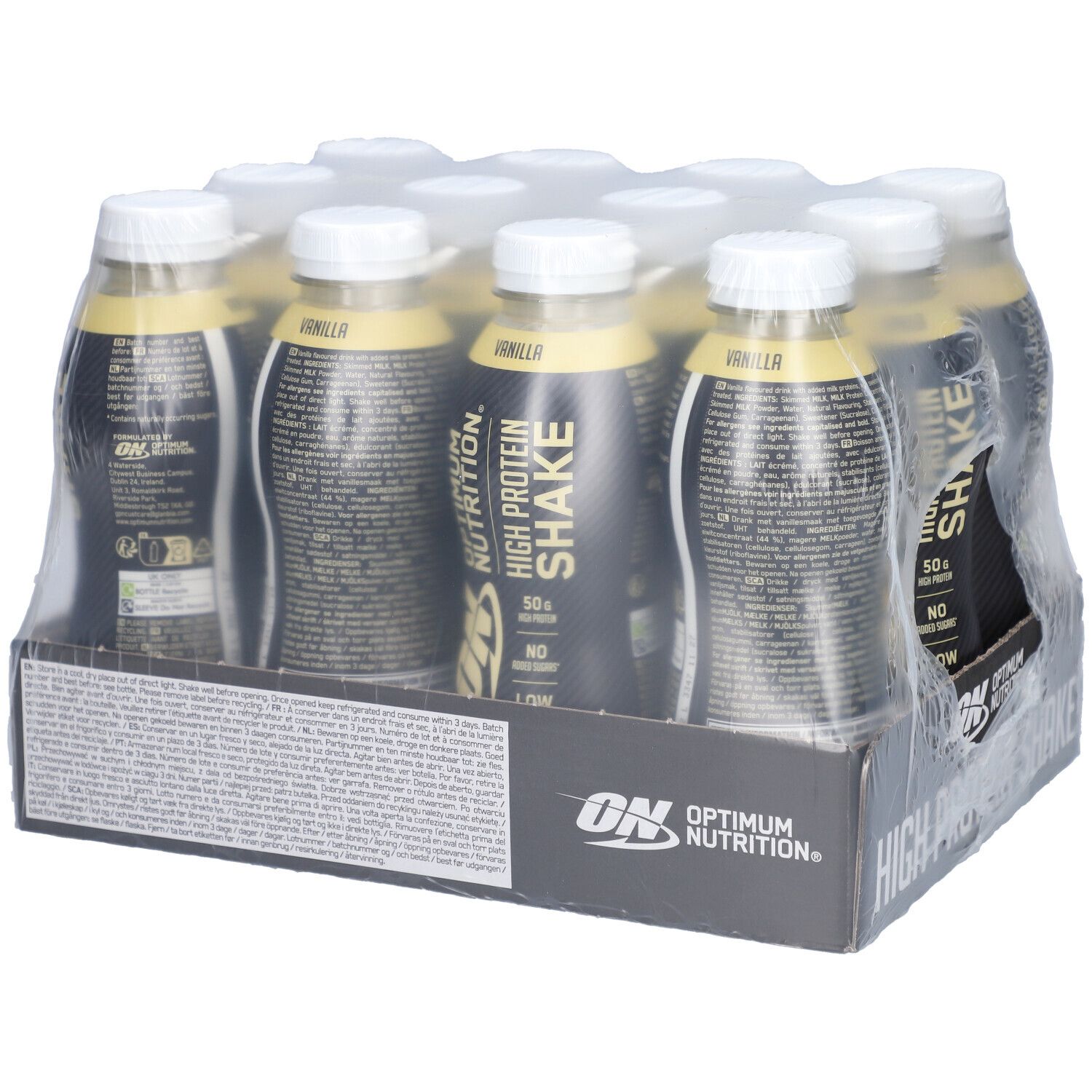 Optimum Nutrition High Protein Shake Vanilla 12x500 Ml Shop Apotheke 5118