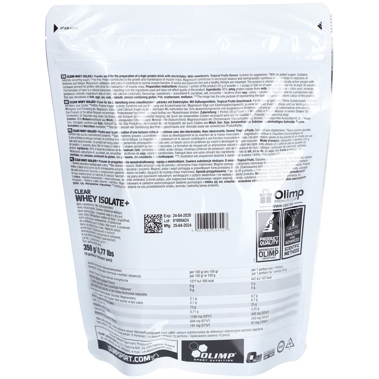 Olimp Clear Whey Isolate - Tropical Fruits