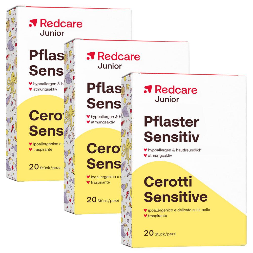 Redcare Junior Pflaster Sensitive 20 Stk. Dreierpack