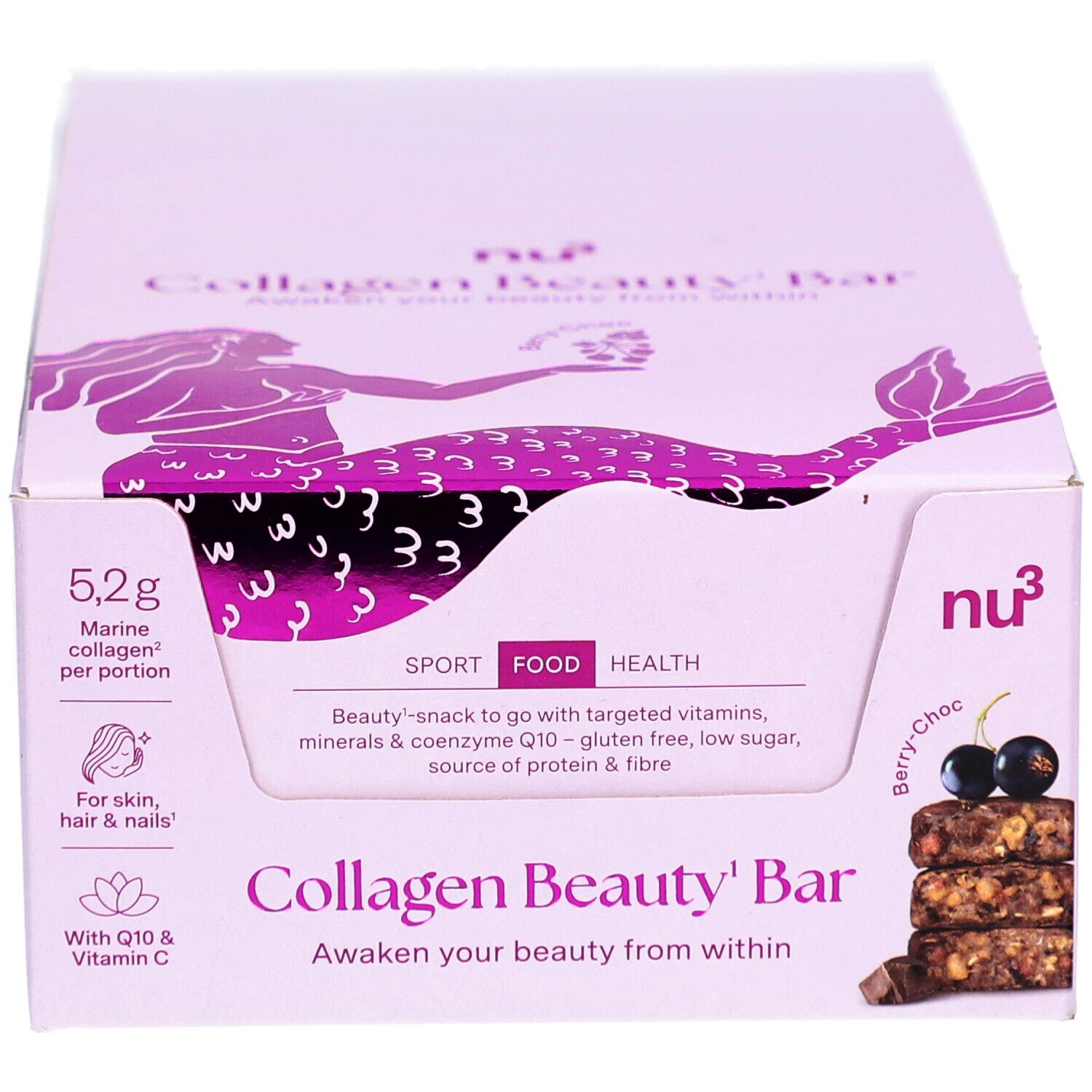 nu3 Collagen Beauty Bar Berry-Choc