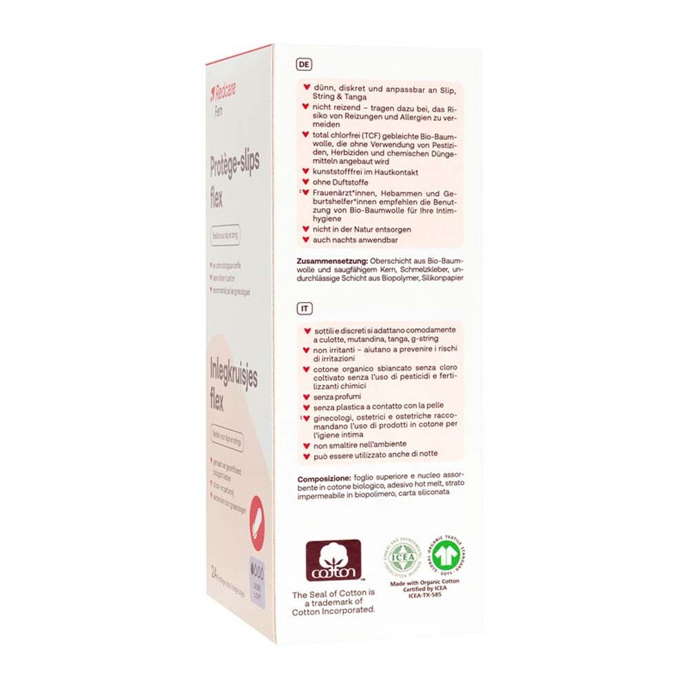 Rückseite der Verpackung mit Produktinformationen in Deutsch, Französisch und Italienisch.