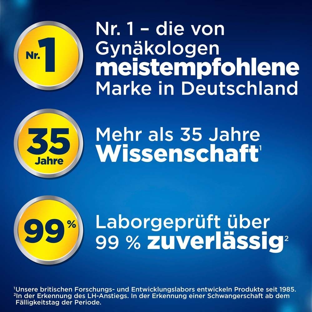 Kreisförmige Grafiken mit Text. Nr. 1, meistempfohlene Marke. 35 Jahre Wissenschaft. 99% zuverlässig.