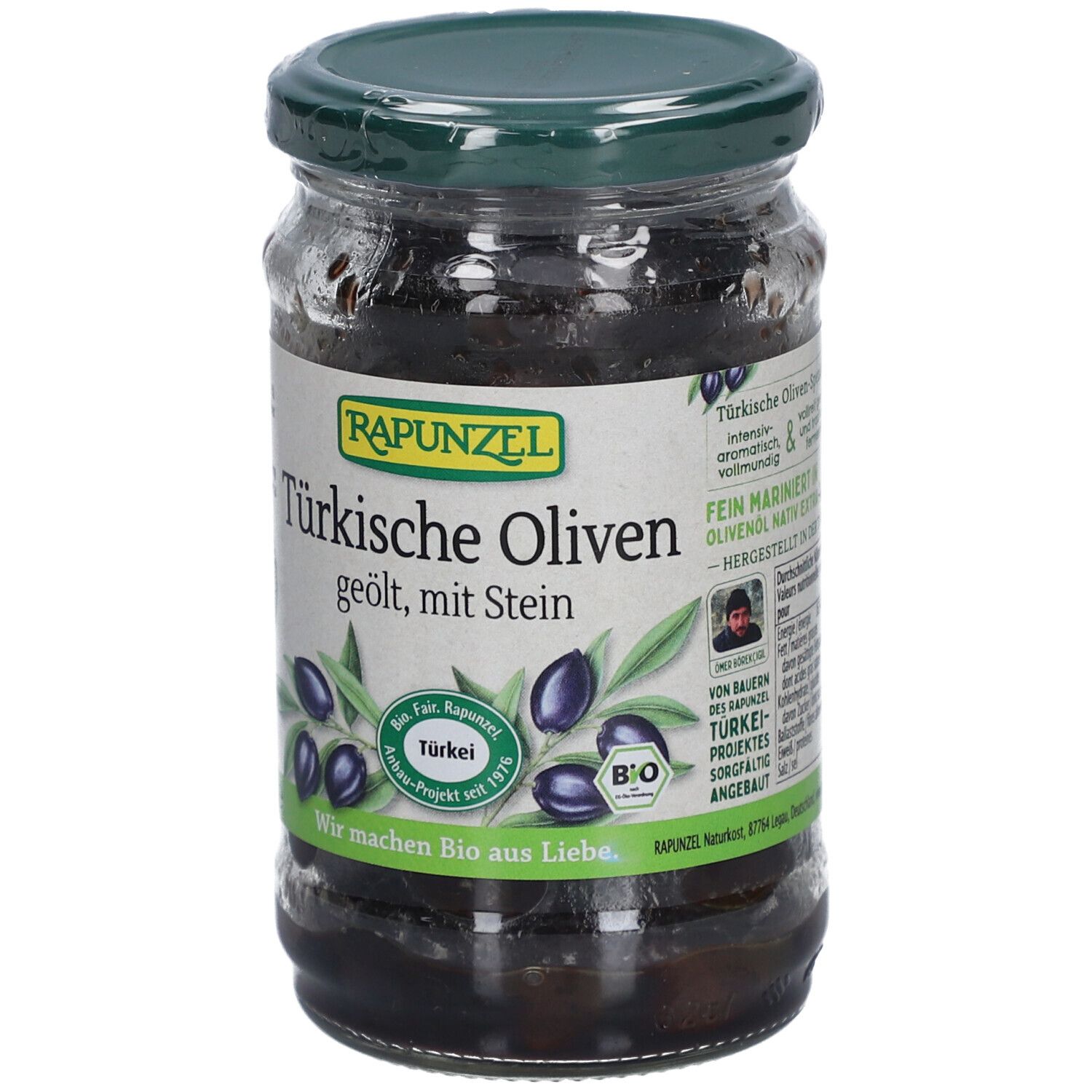 Rapunzel Oliven schwarz mit Stein geölt