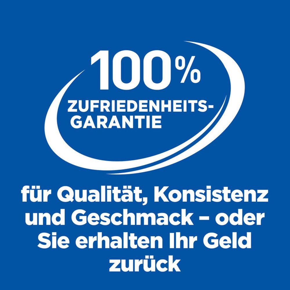 100% Zufriedenheitsgarantie. Für Qualität, Konsistenz und Geschmack - oder Geld zurück.