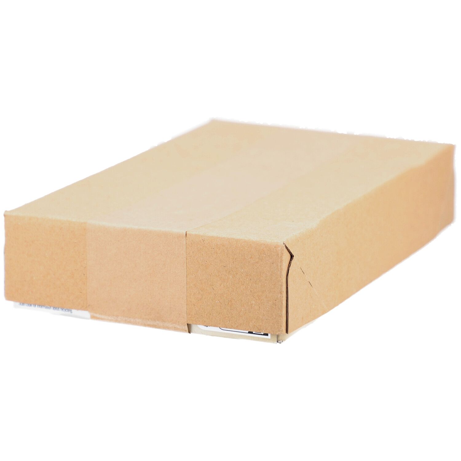 Kartonverpackung. Aufkleber mit Produktinformationen. Aufschrift: 32% Prot. Bar 60g, Cookies & Cream. Barcode.