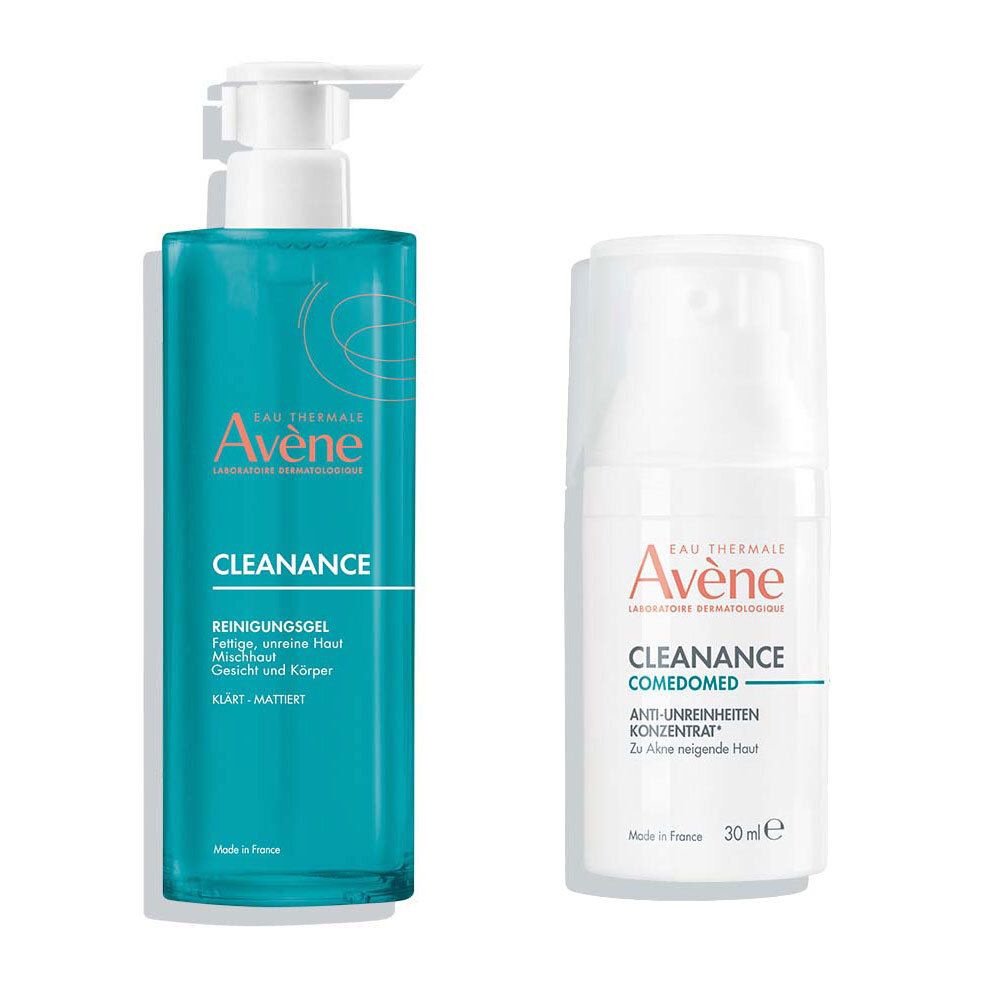 Avène Cleanance Comedomed Anti-Unreinheiten Konzentrat + Avène Cleanance Reinigungsgel - bei Akne, Pickel und Mitesser