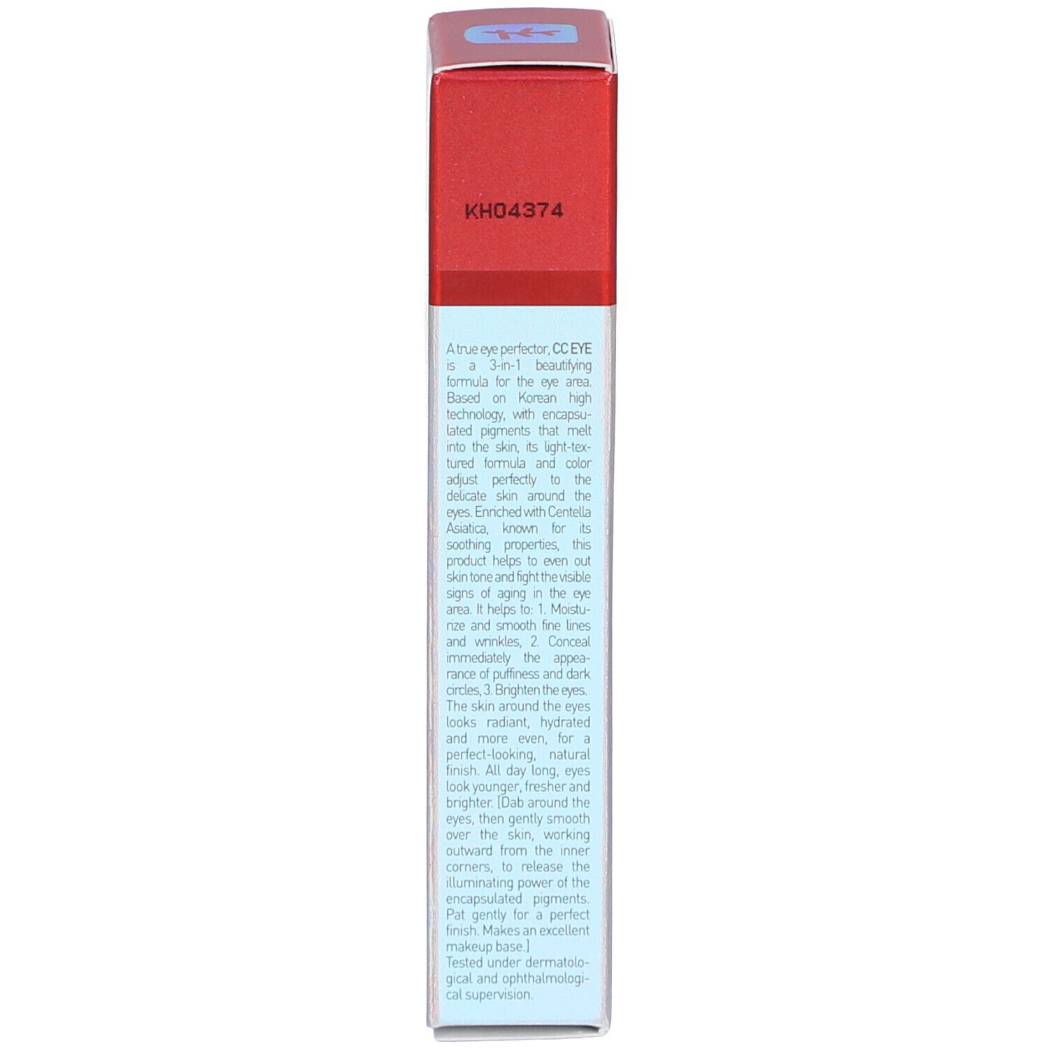 Seite der Produktverpackung. Text in englischer Sprache. Produktbeschreibung.