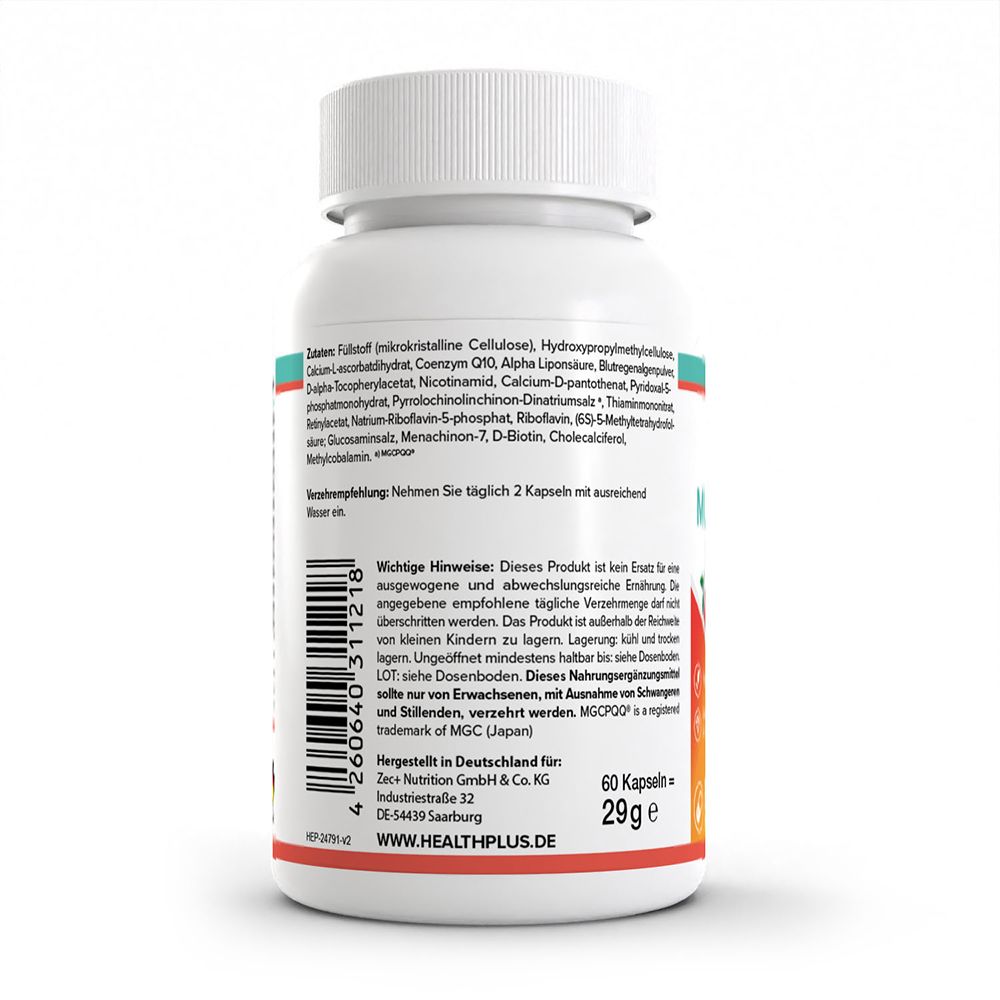Seite der Dose mit Zutatenliste, Verzehrempfehlung und Herkunftsangabe 'Made in Germany'.