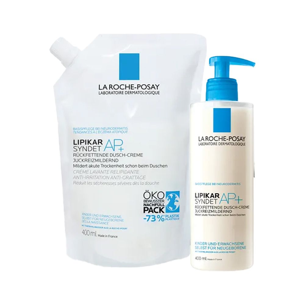 La Roche Posay Lipikar Syndet AP+ Rückfettendes Duschgel + La Roche Posay Lipikar Syndet AP+ Rückfettendes Duschgel im Nachfüllpack