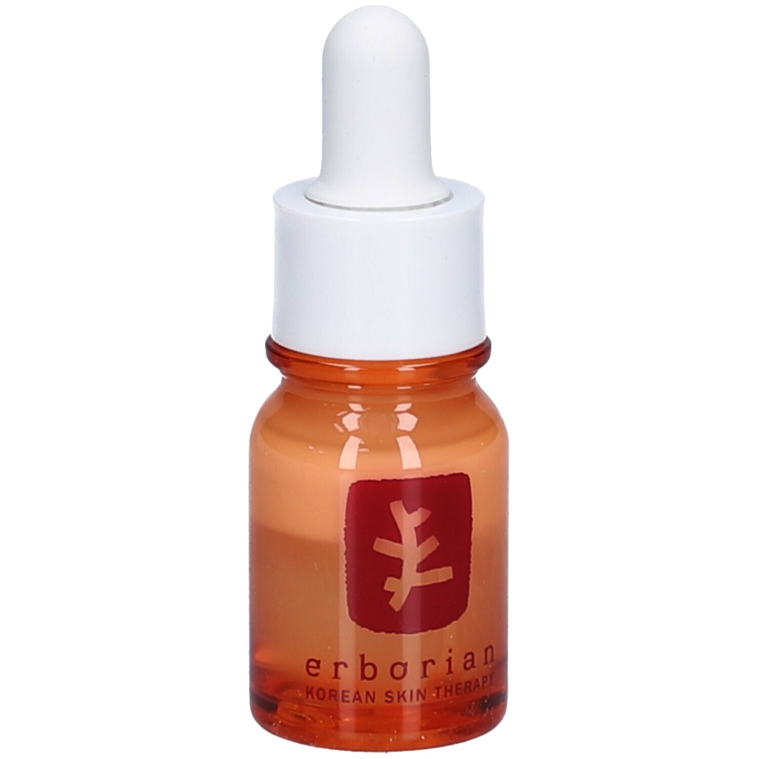 Erborian Skin Therapy Light Serum in kleiner Glasflasche mit Pipette und rotem Logo.