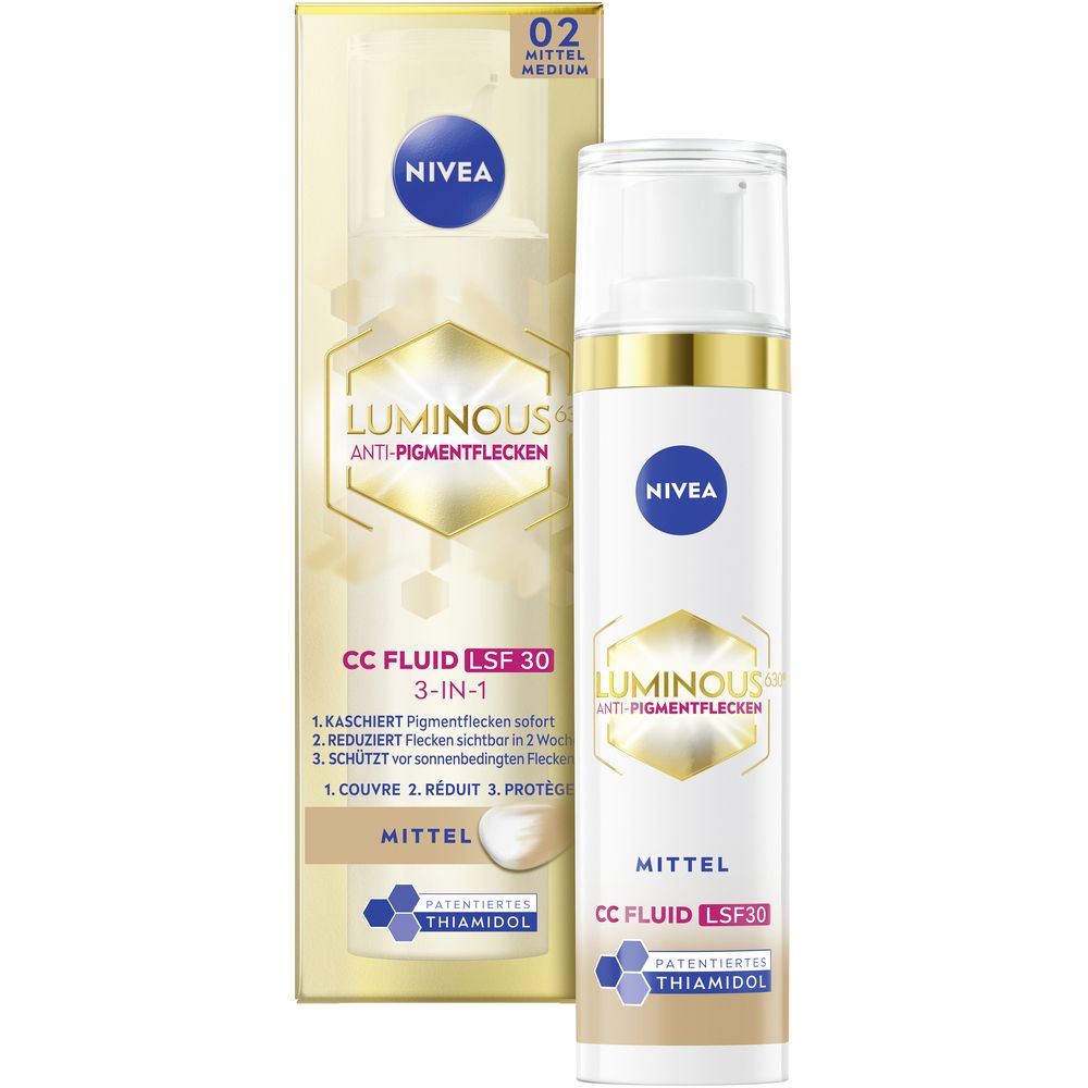 NIVEA Luminous630 CC Fluid LSF30 Mittel mit Faltschachtel.