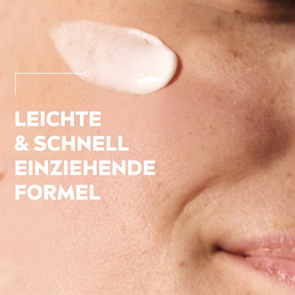 Creme-Textur des NIVEA LUMINOUS630 Serums auf Haut.