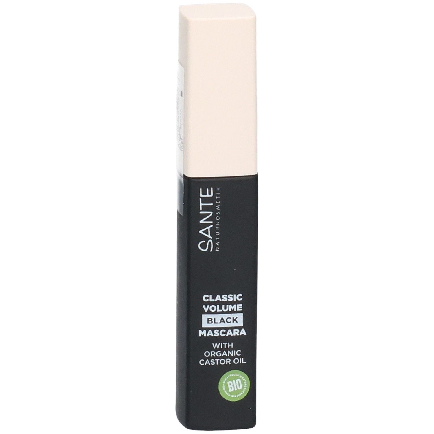 Santé Classic Volume Black Mascara mit Bio-Rizinusöl.