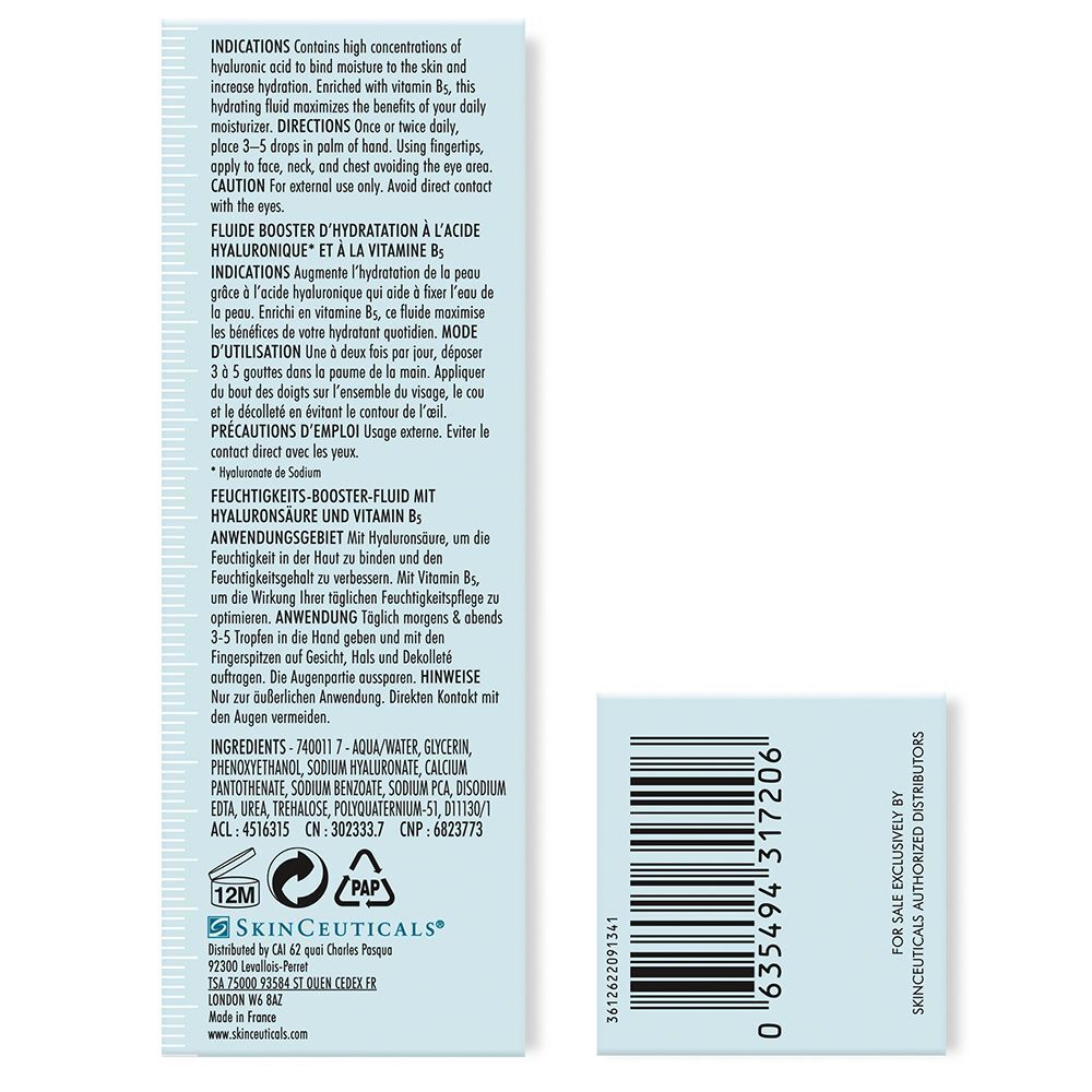 Text auf einem Produktkarton. Enthält Informationen zur Anwendung und Inhaltsstoffe. Barcode.