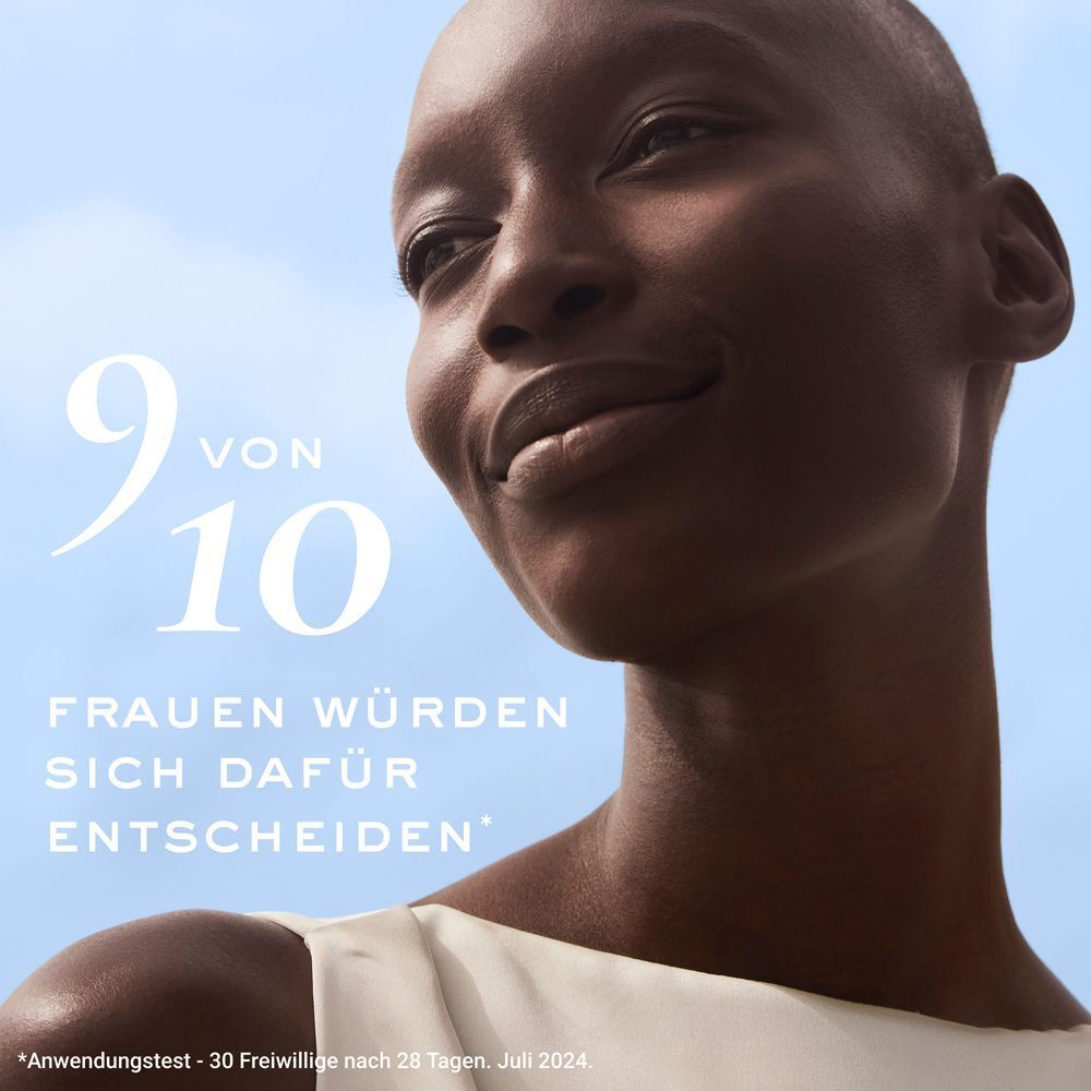 Frau lächelt. Text: 9 von 10 Frauen würden sich dafür entscheiden.