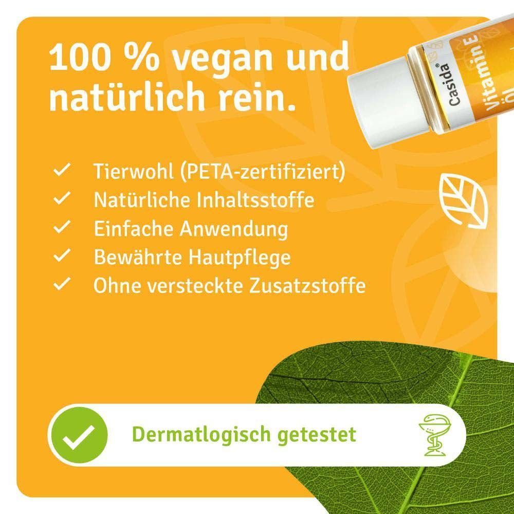 Text: 100 % vegan und natürlich rein. Tierwohl (PETA-zertifiziert), Natürliche Inhaltsstoffe, Einfache Anwendung, Bewährte Hautpflege, Ohne versteckte Zusatzstoffe.