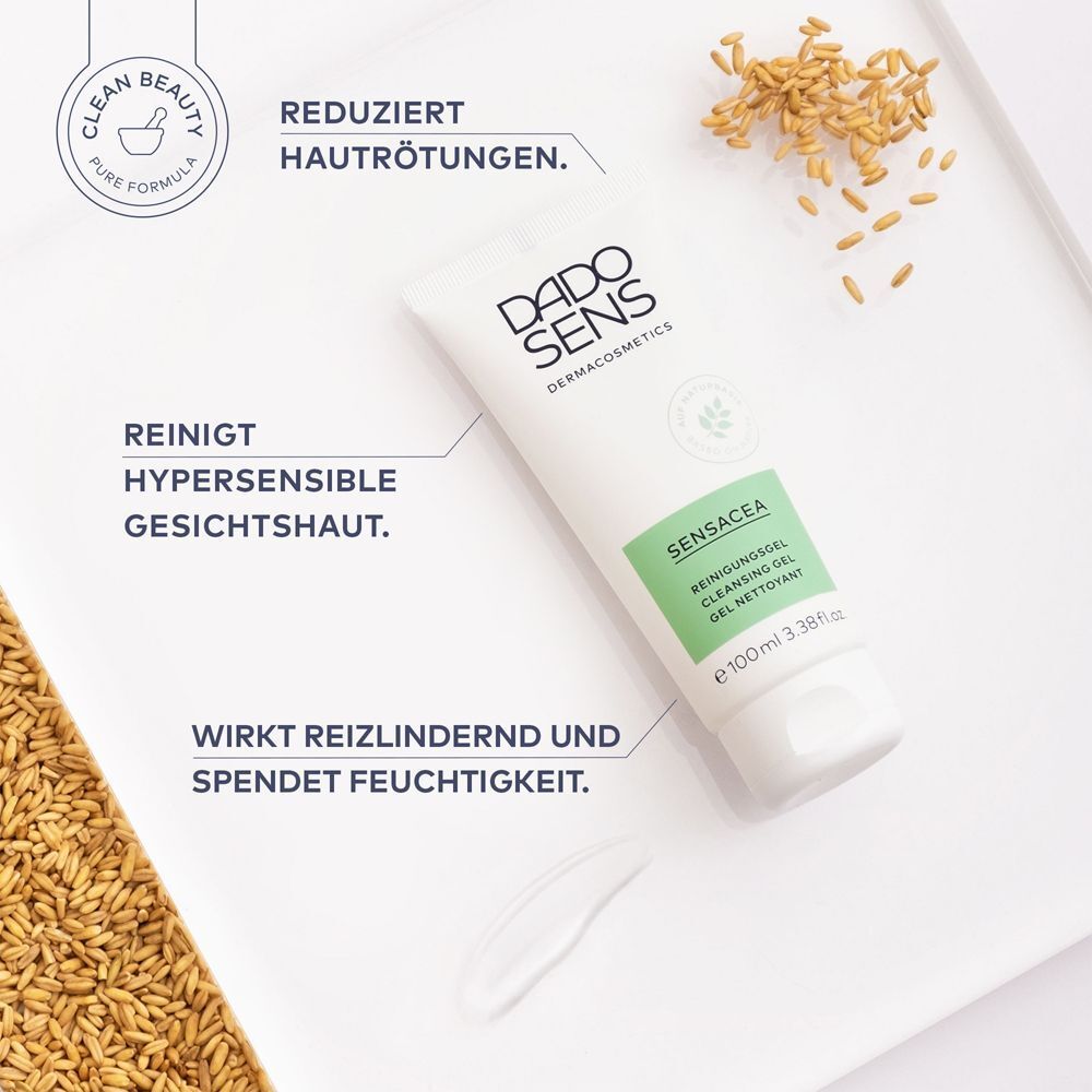 Dado Sens Sensacea Reinigungs-Gel in weißer Tube, 100ml. Mit Haferflocken.