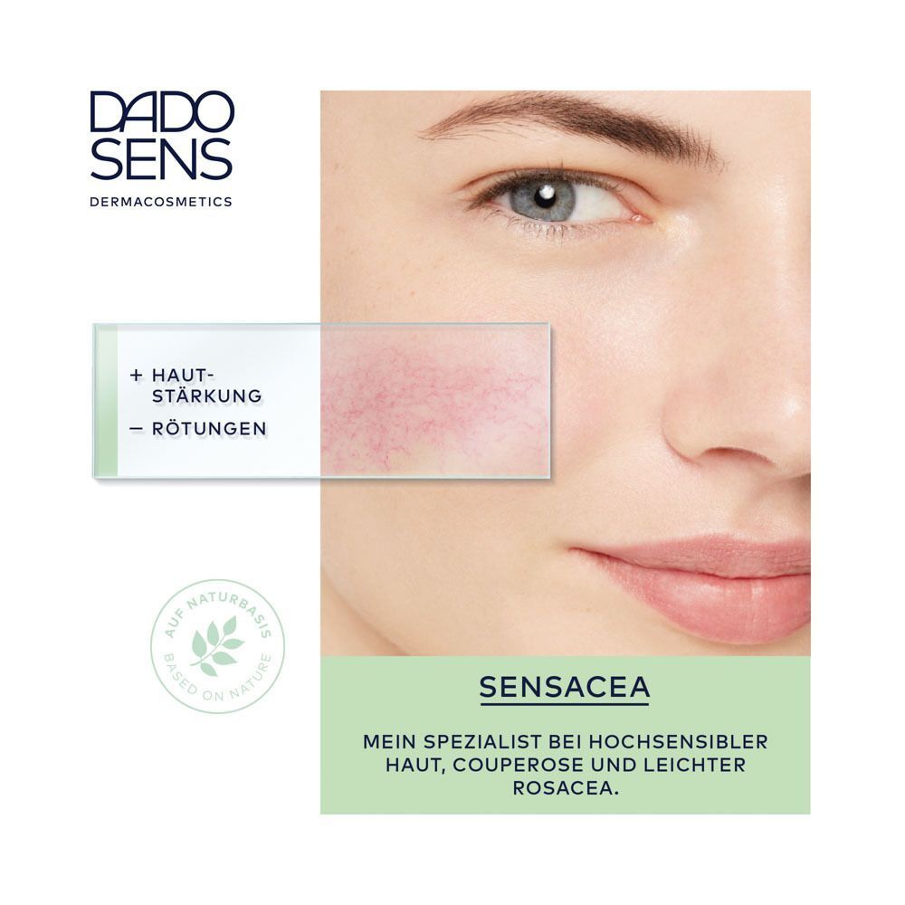 DADO SENS Dermocosmetics: Hautverstärkung und Rötungsminderung bei sensibler Haut, Couperose und Rosacea.