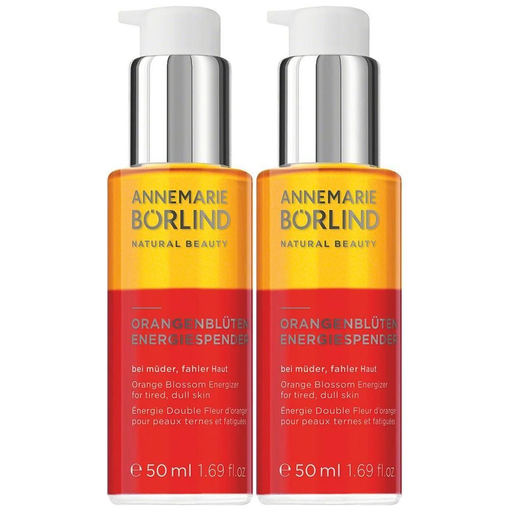 Zwei Flaschen ANNEMARIE BÖRLIND Orangenblüten Energiespender, je 50 ml.