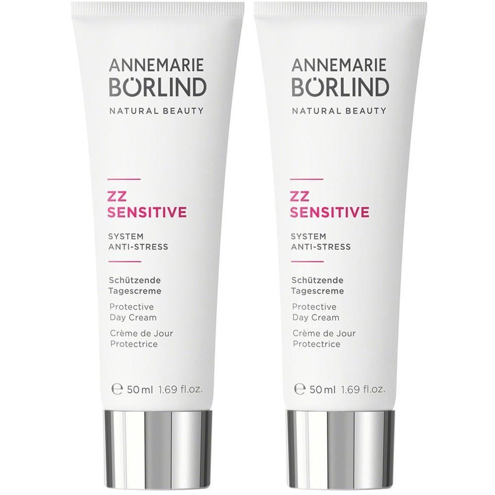 Zwei Tuben ANNEMARIE BÖRLIND ZZ SENSITIVE Schutzende Tagescreme, je 50 ml.