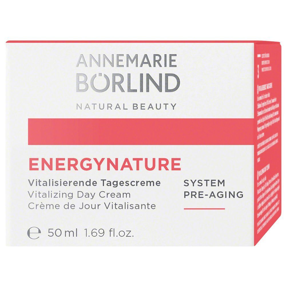 Verpackung der ANNEMARIE BÖRLIND ENERGY NATURE Vitalisierenden Tagescreme, 50 ml.
