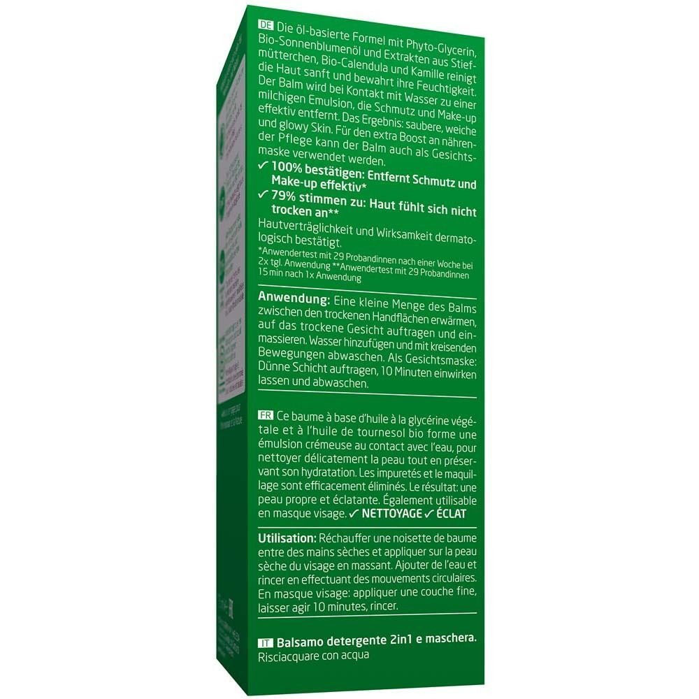 Rückseite der Schachtel. Text in Deutsch, Französisch und Italienisch. Produktinformationen und Anwendungshinweise.