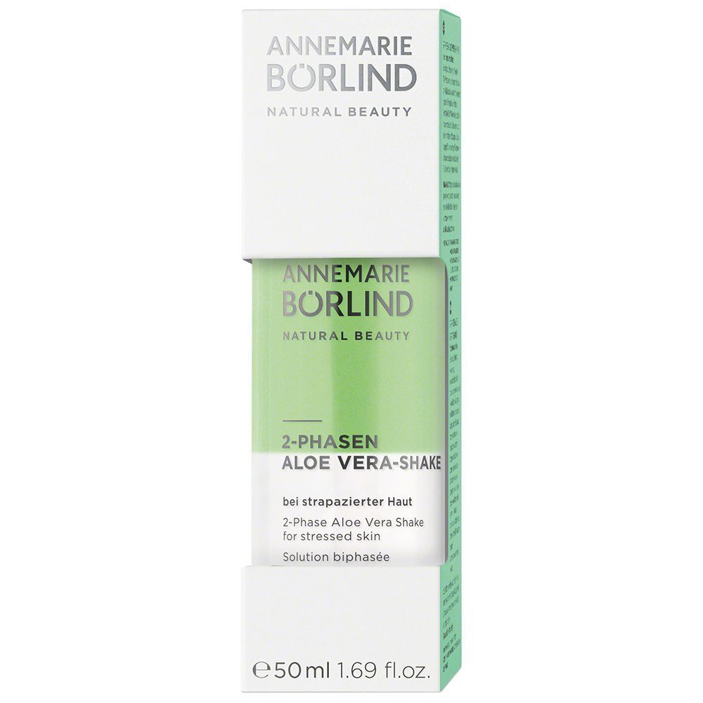 Verpackung des ANNEMARIE BÖRLIND 2-PHASEN ALOE VERA-SHAKE, 50 ml.