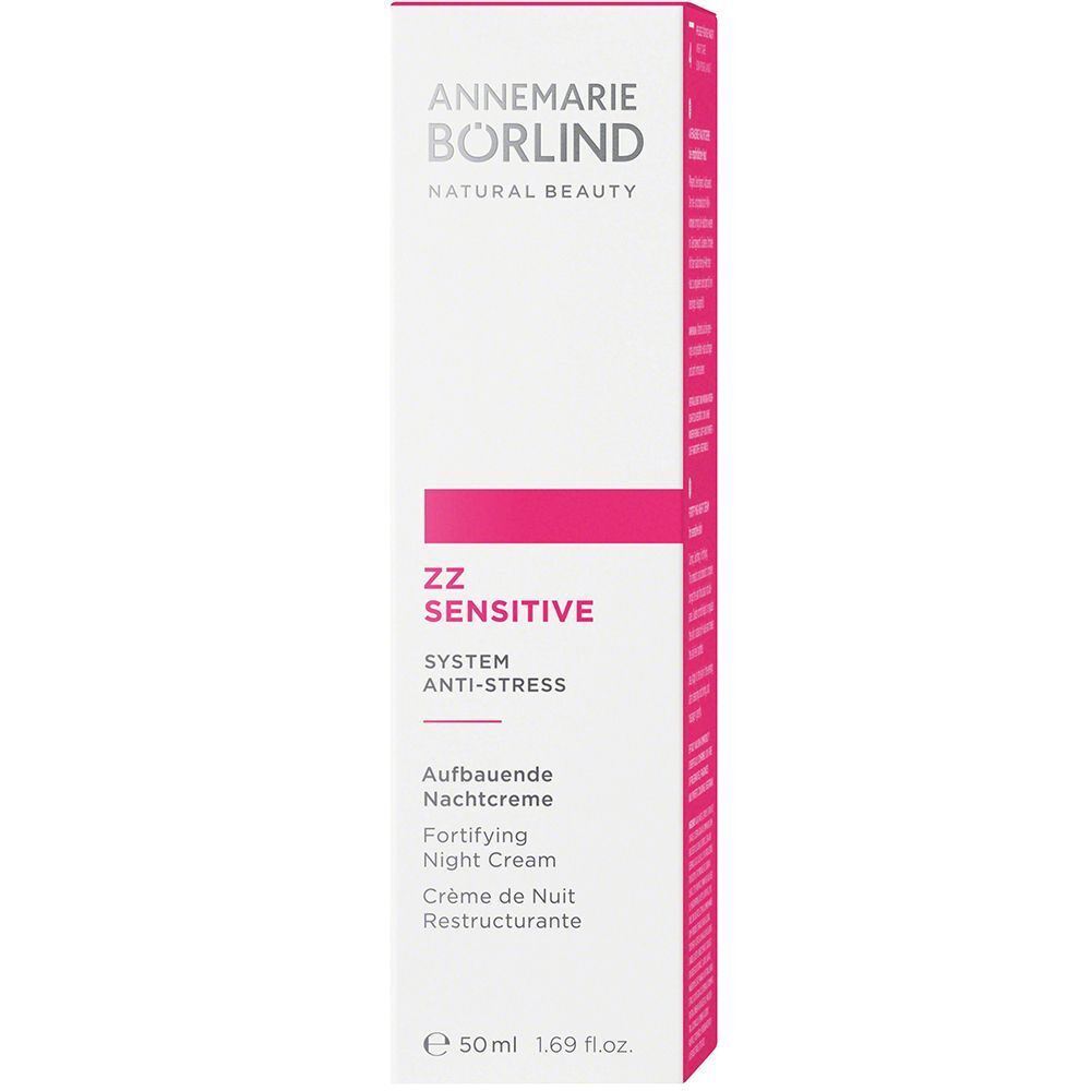 Verpackung der ANNEMARIE BÖRLIND ZZ SENSITIVE Aufbauenden Nachtcreme, 50ml.