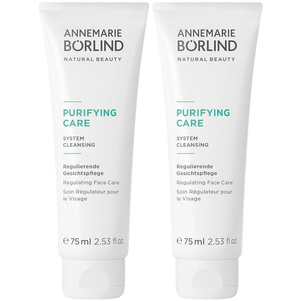 Zwei weiße Tuben ANNEMARIE BÖRLIND PURIFYING CARE System Cleansing, je 75ml.
