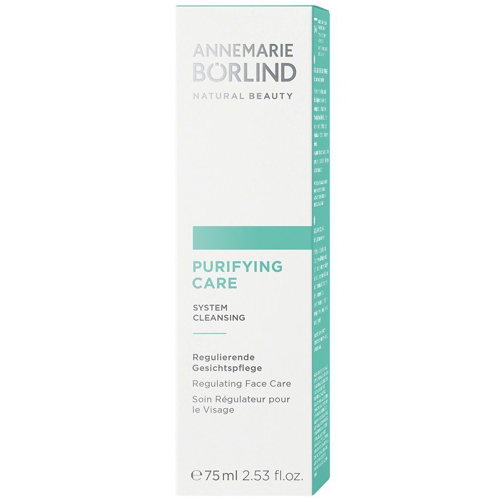 Weiße Faltschachtel ANNEMARIE BÖRLIND PURIFYING CARE System Cleansing, 75ml.
