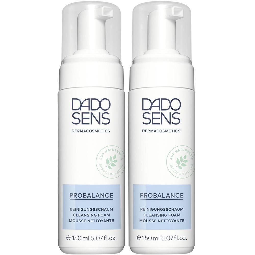 Zwei Flaschen Dado Sens Probalance Reinigungsschaum, je 150ml.