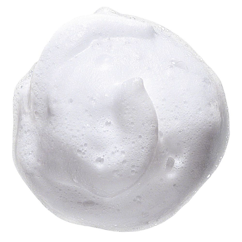 Eine weiße Schaumwolke mit kleinen Bläschen.