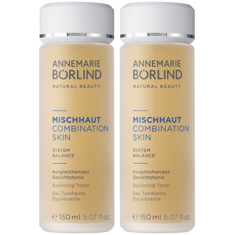 Zwei Flaschen ANNEMARIE BÖRLIND Ausgleichendes Gesichtstonic für Mischhaut, je 150 ml.