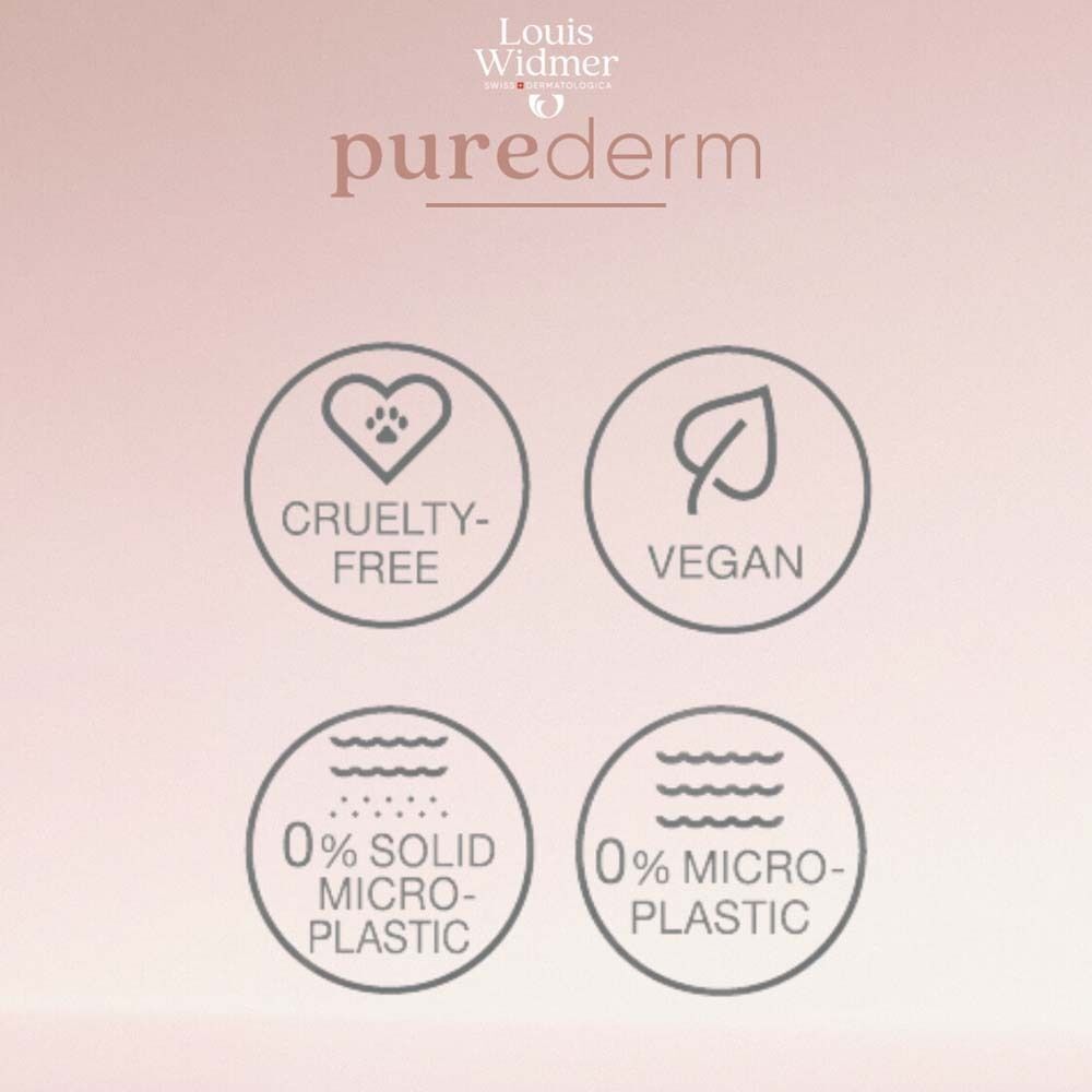 Symbole: Cruelty-free, Vegan, 0% Mikroplastik, 0% feste Mikroplastik.