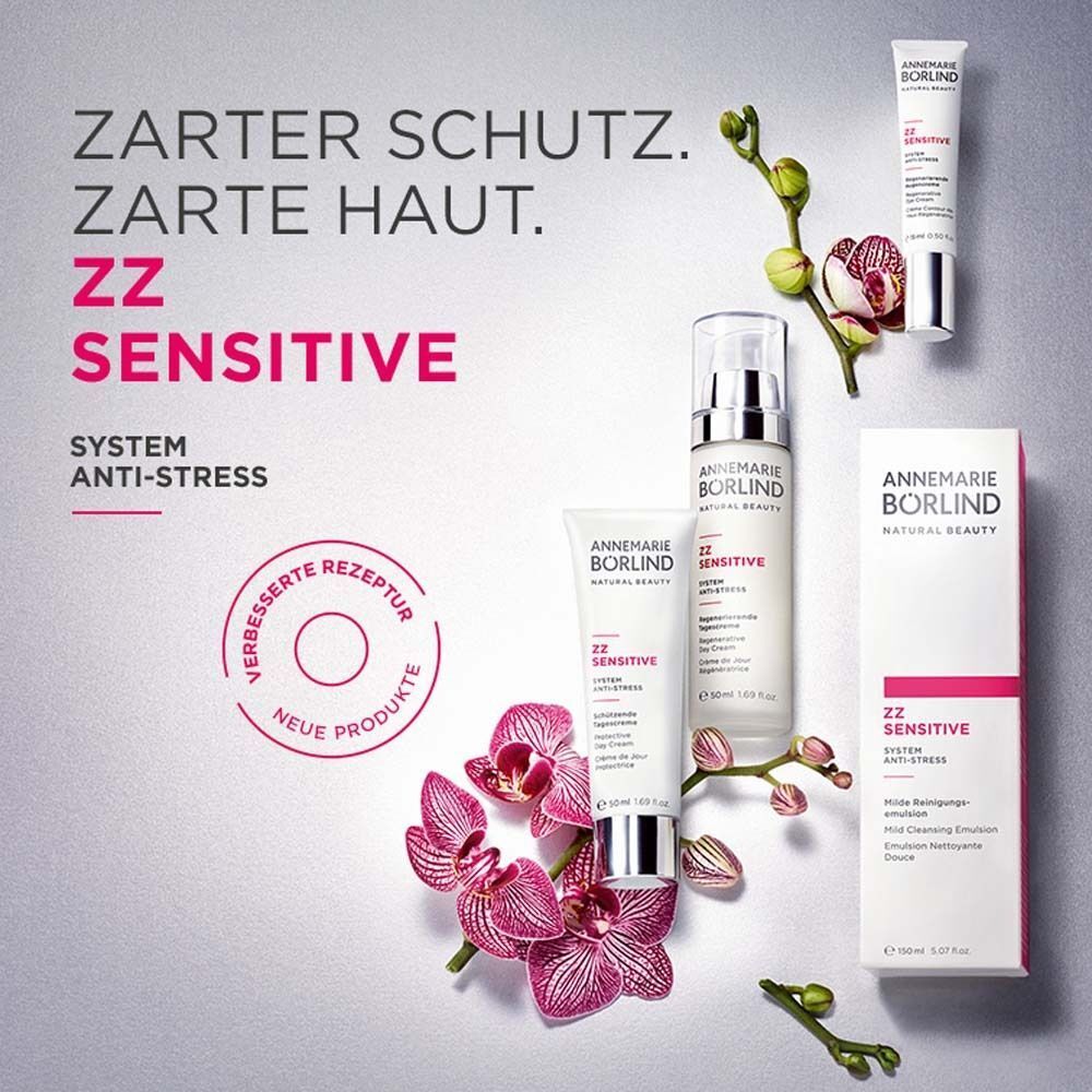 ANNEMARIE BÖRLIND ZZ SENSITIVE Produkte mit Orchideenblüten.