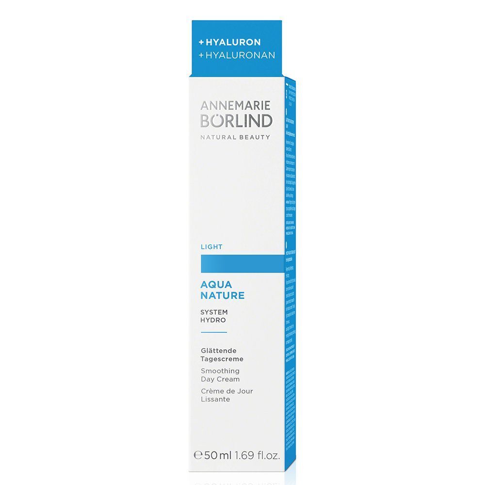 Verpackung der ANNEMARIE BÖRLIND Glättende Tagescreme light, 50ml.