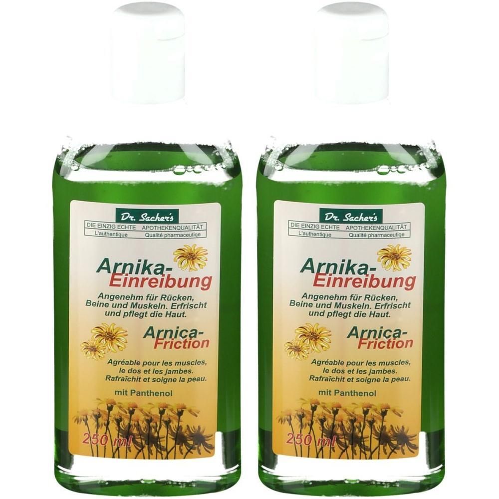 Zwei Flaschen mit grüner Flüssigkeit und weißen Deckeln. Etikett mit Produktnamen und floralem Design. Text in Deutsch und Französisch.