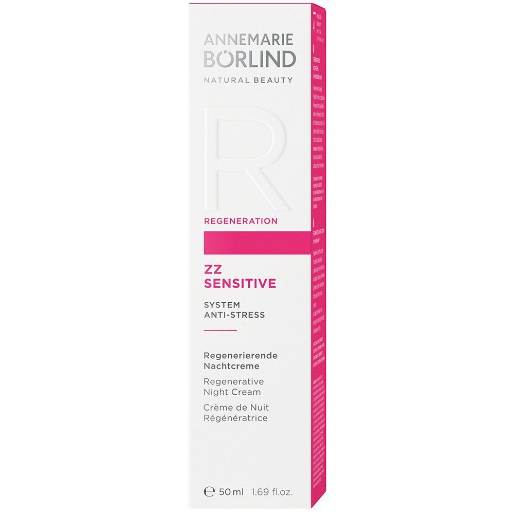 Verpackung ANNEMARIE BÖRLIND ZZ SENSITIVE Regenerierende Nachtcreme, 50ml.