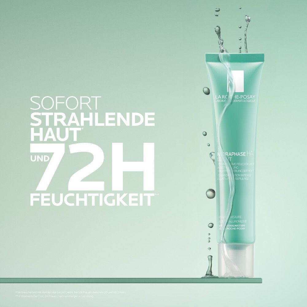 La Roche-Posay Hydraphase HA Leicht Tube mit 72h Feuchtigkeit und strahlender Haut.