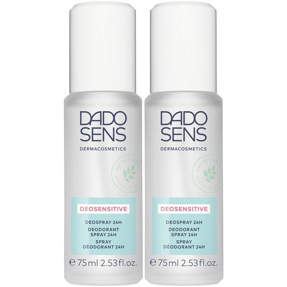 Zwei DADO SENS Deospray 24H Flaschen, je 75ml. Für empfindliche Haut.