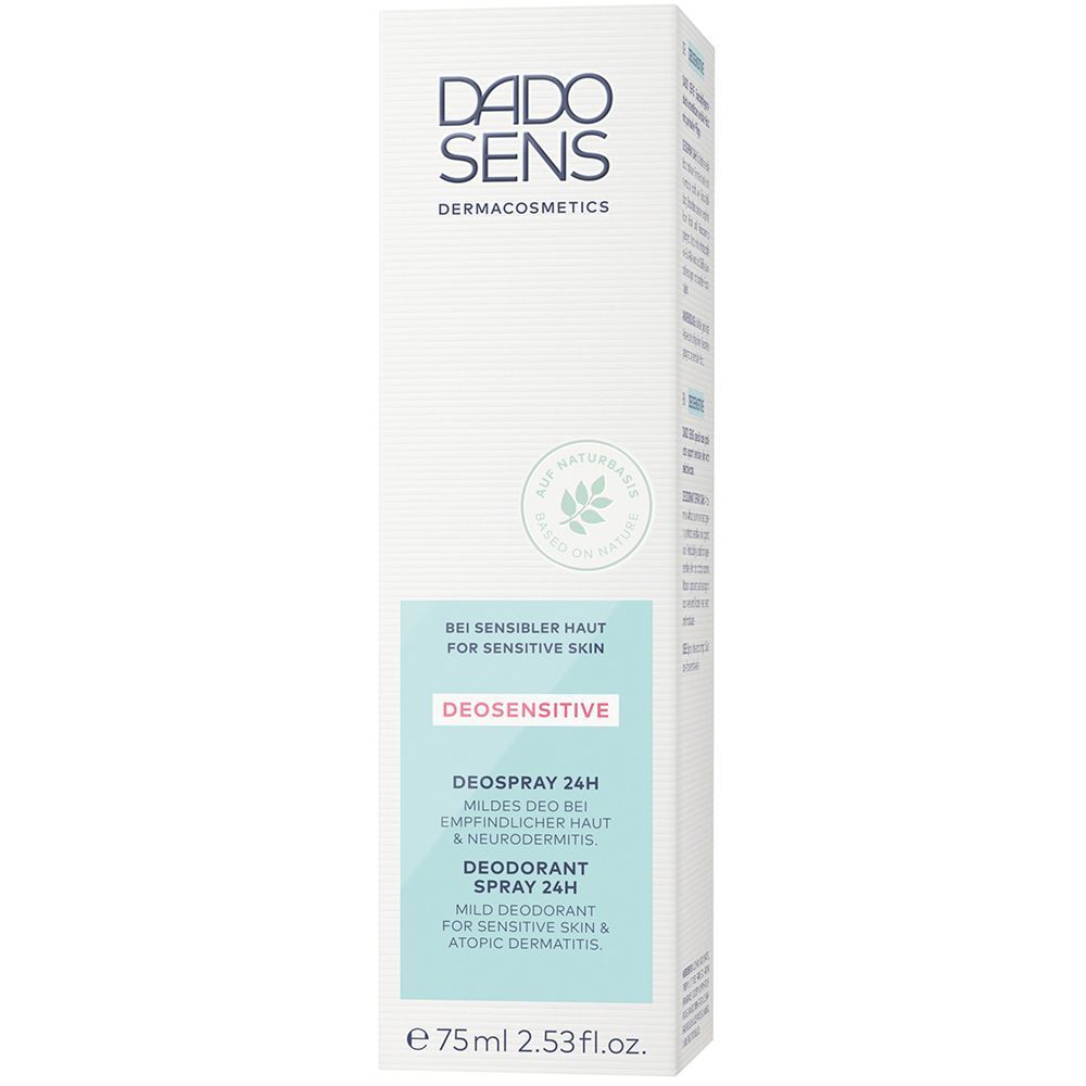 Dado Sens Deosensitive Deospray 24h, mildes Deo für empfindliche Haut & Neurodermitis, 75ml.