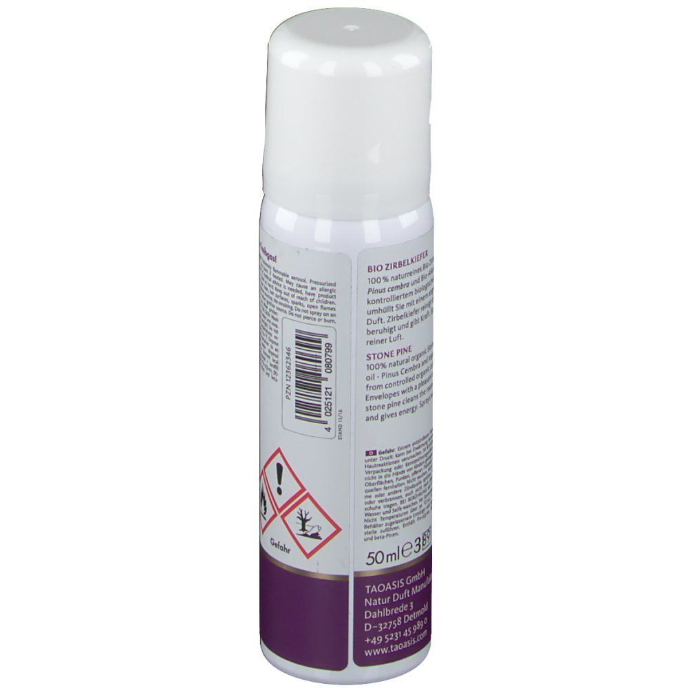Weiße Sprühflasche mit Etikett, 50ml Inhalt. Enthält Warnsymbole und Produktinformationen.