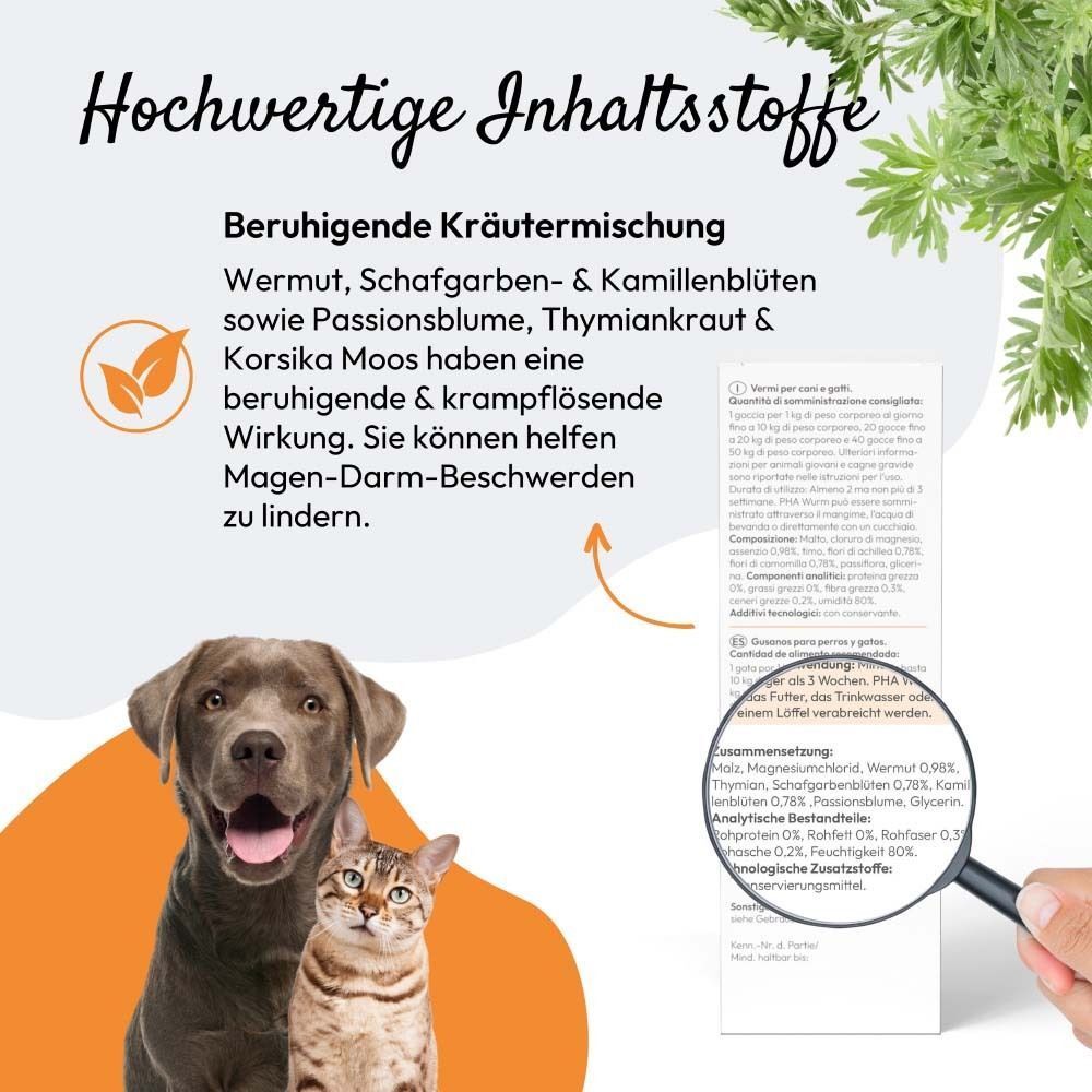 Detailansicht der Produktverpackung. Text über Inhaltsstoffe. Logo und Produktname sind sichtbar.