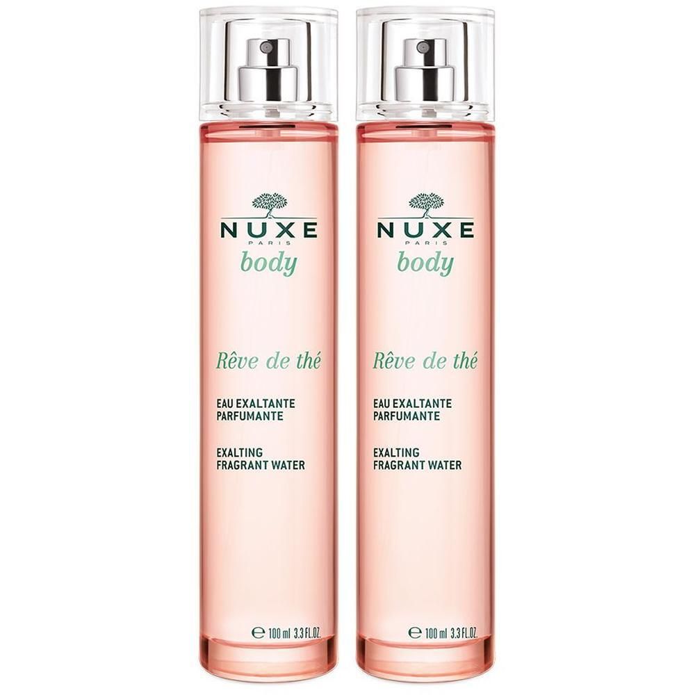 Zwei Nuxe Rêve de thé Flaschen, 100ml, mit Zerstäuber.