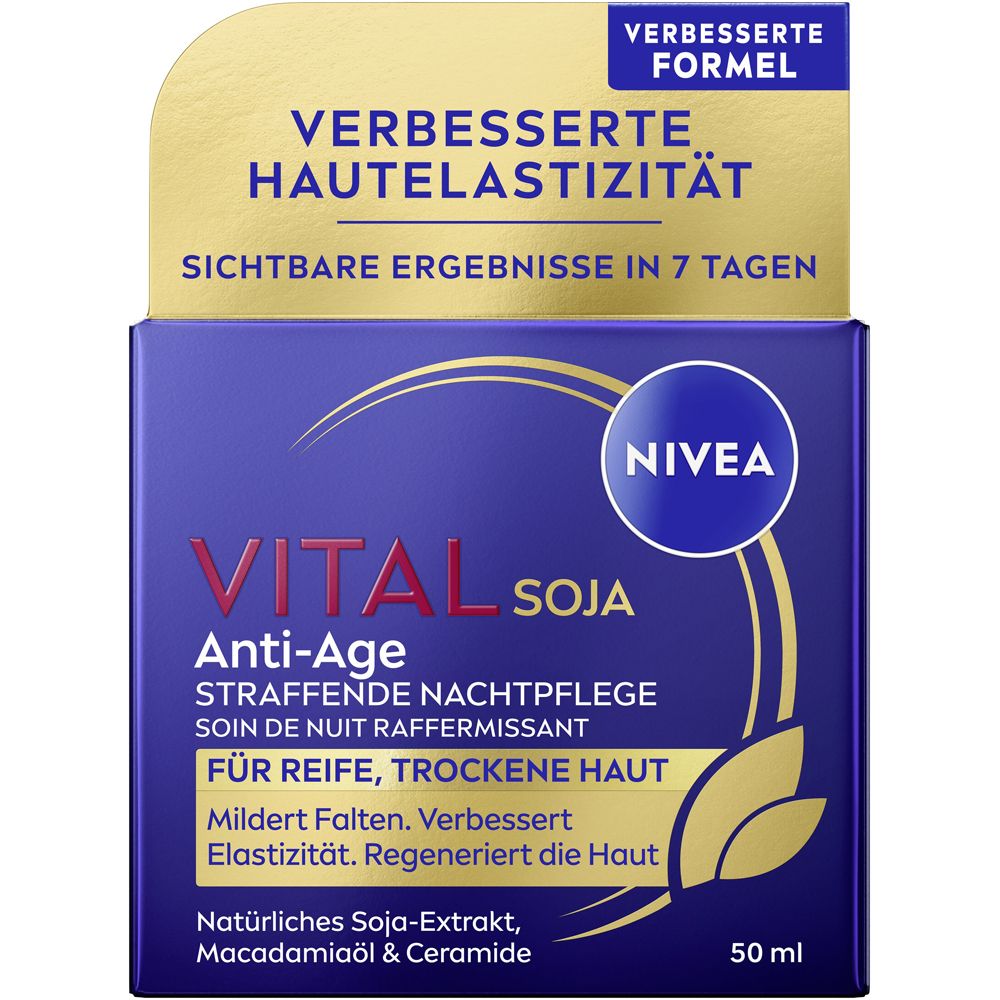 NIVEA VITAL SOJA Anti-Age Straffende Nachtpflege, 50ml.