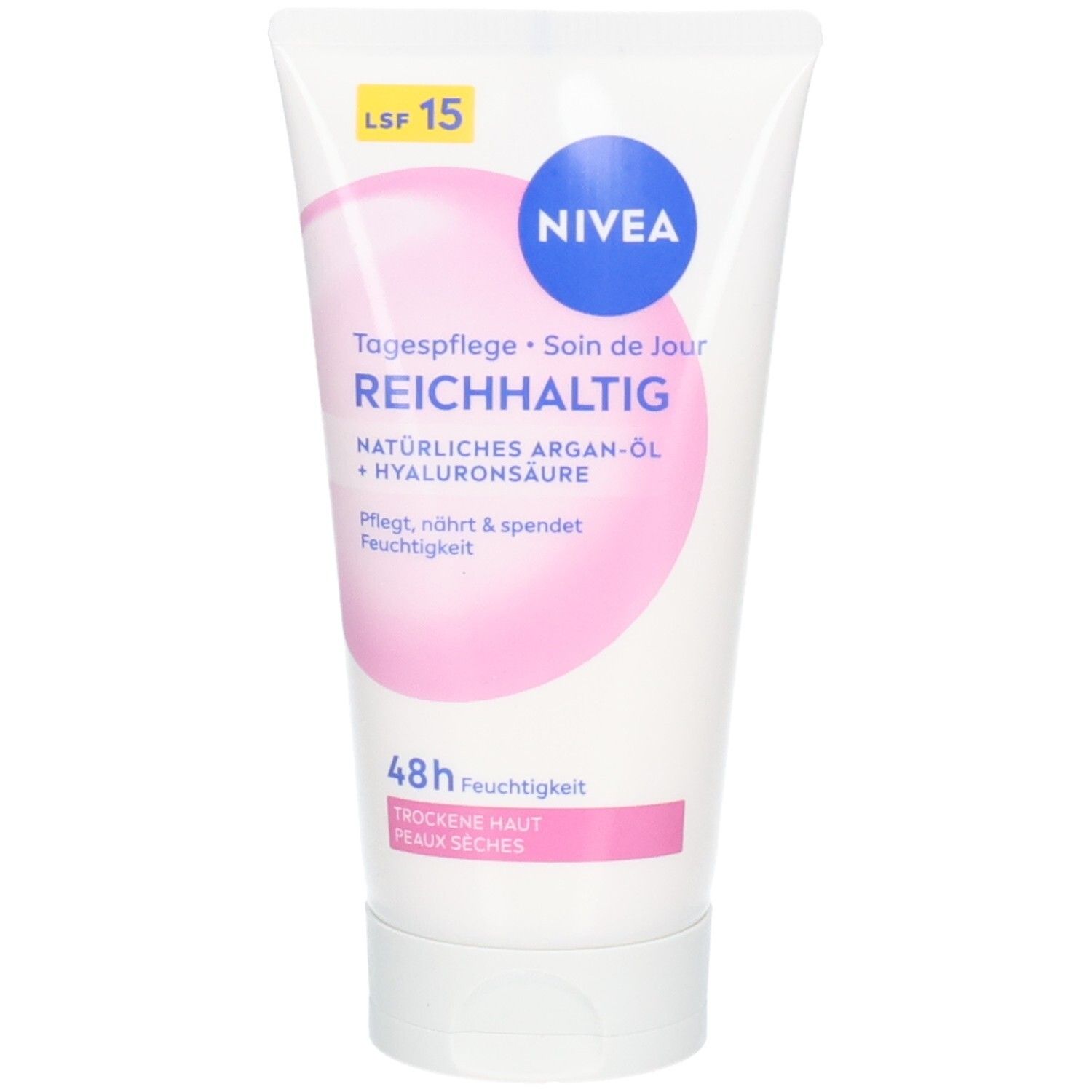 NIVEA Reichhaltige Tagespflege Tube, 50ml, mit LSF 15.